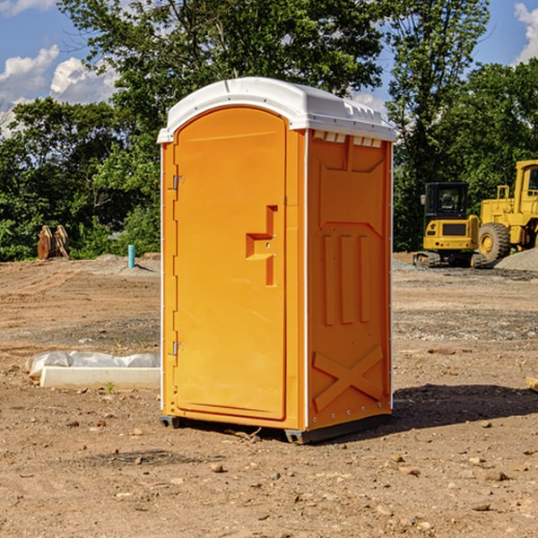 how often are the portable toilets cleaned and serviced during a rental period in The Rock